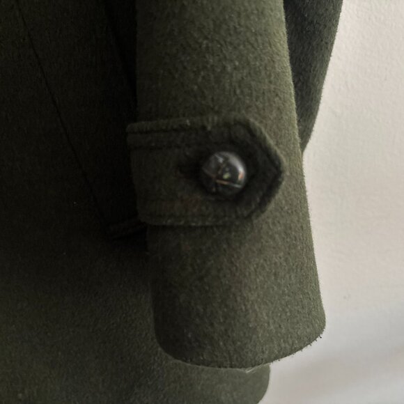 Vintage Lodenfrey Loden Green Wool Coat/Overcoat/ Car Coat - Small/ Medium - Picture 8 of 13